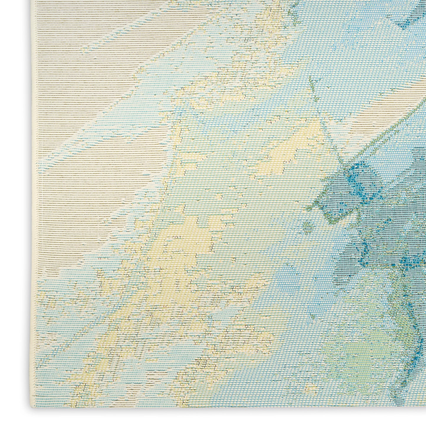Nourison Color Splash 4' x 6' Ivory Blue Modern Rug