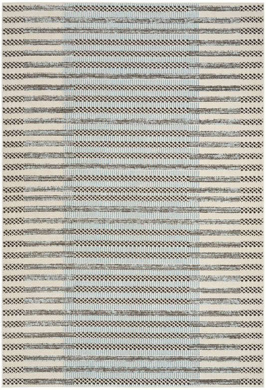 Nourison Nordic 4' x 6' Ivory Blue Modern Indoor Rug