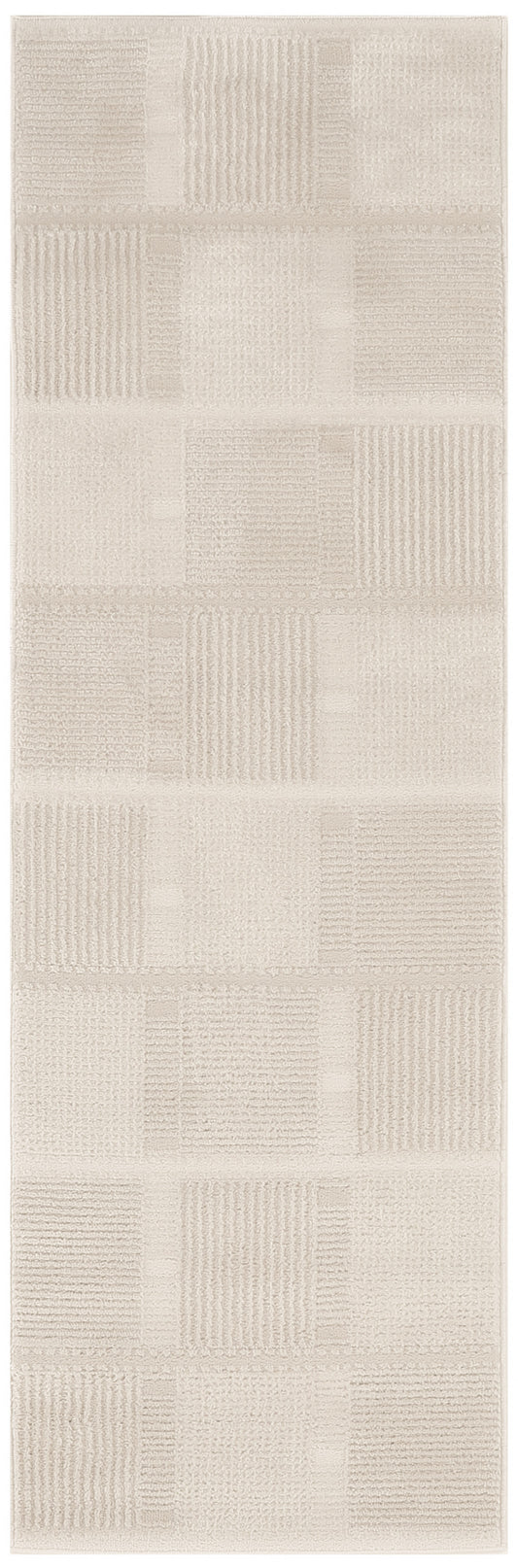 Nourison Nordic 2' x 6' Ivory Beige Modern Indoor Rug