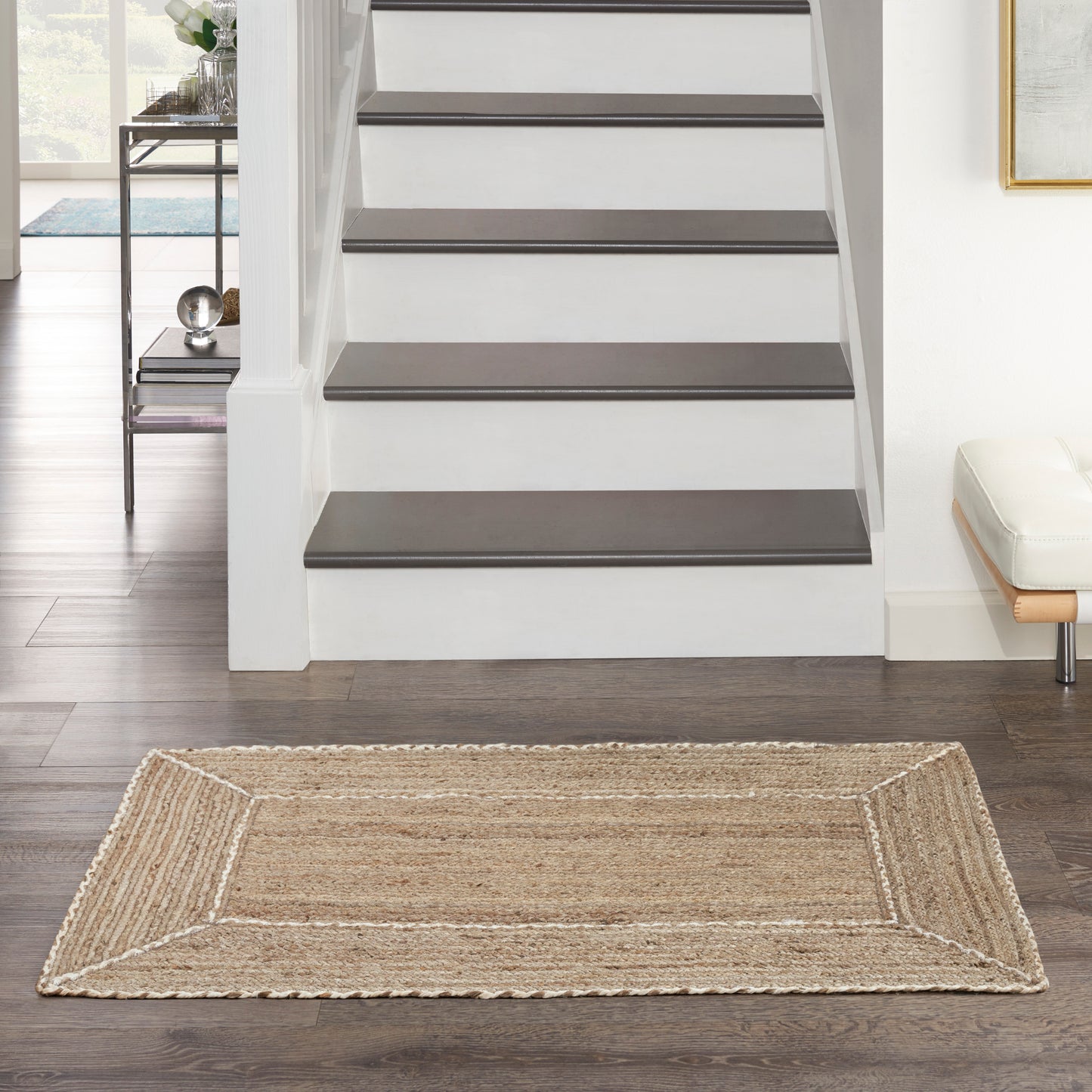 Nourison Terrazzo Jute 2' x 3' Natural Grey Farmhouse Indoor Rug