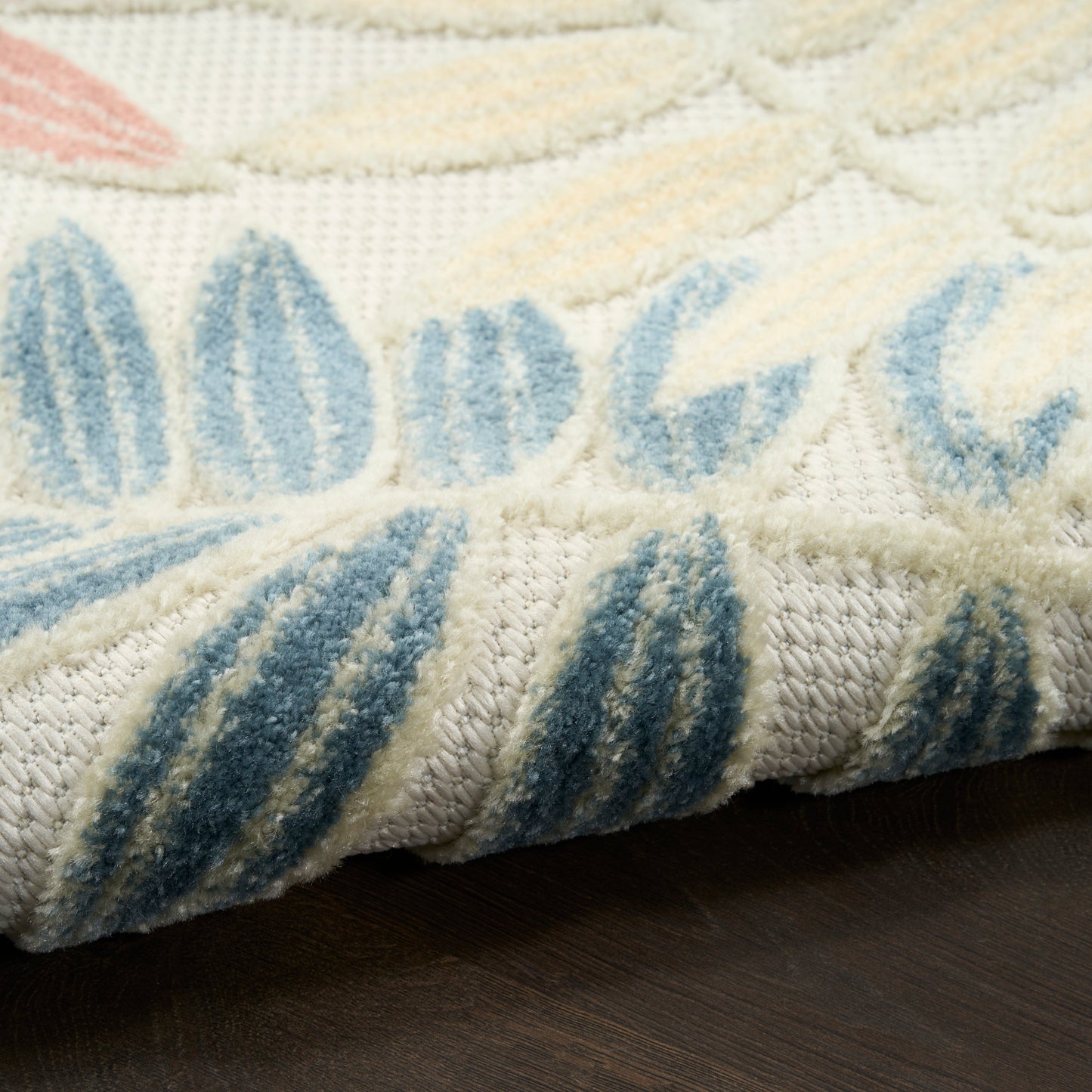 Nourison Aloha 3'6" x 5'6" Ivory Rose Modern Rug