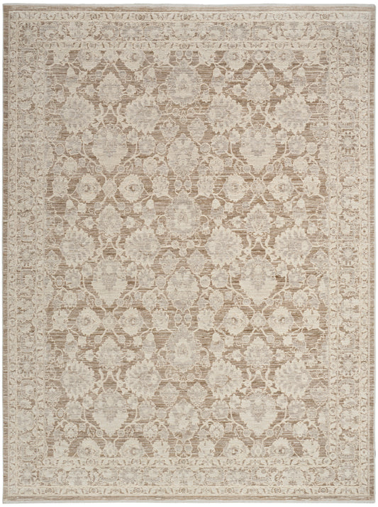 Nourison Shadows 7'10" x 9'10" Ivory Mocha Vintage Indoor Rug