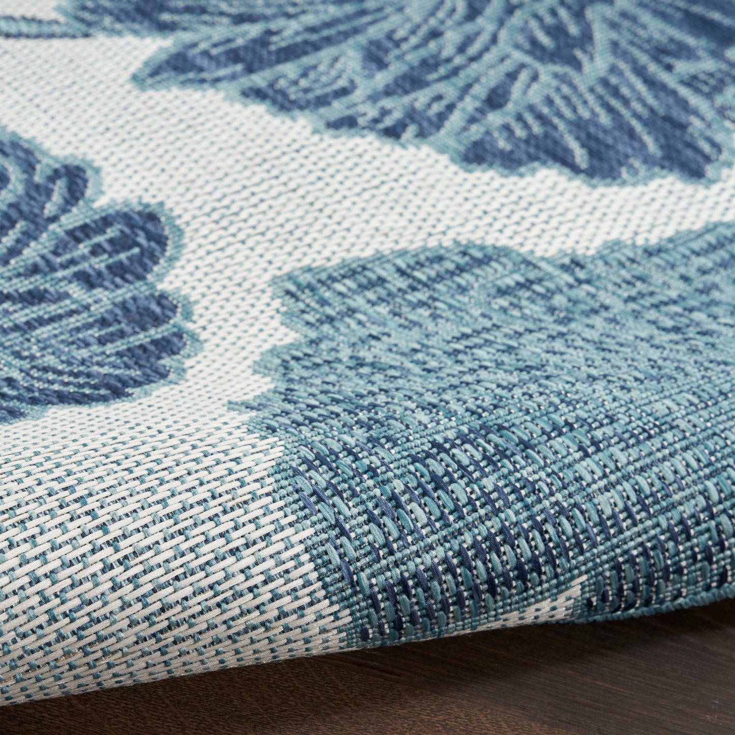 Nourison Garden Oasis 2' x 6' Blue Tropical Rug