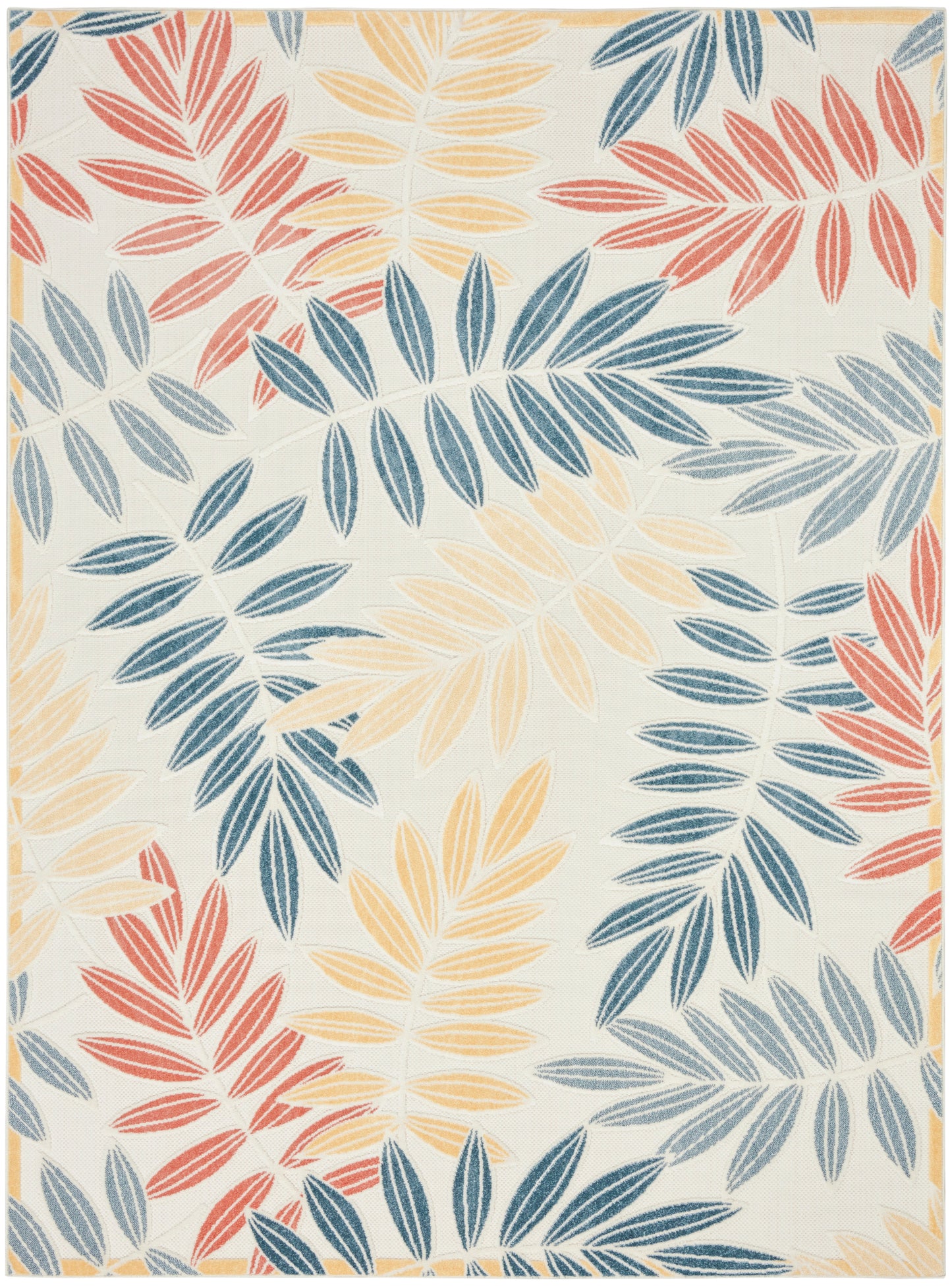 Nourison Aloha 9' x 12' Ivory Blue Modern Rug