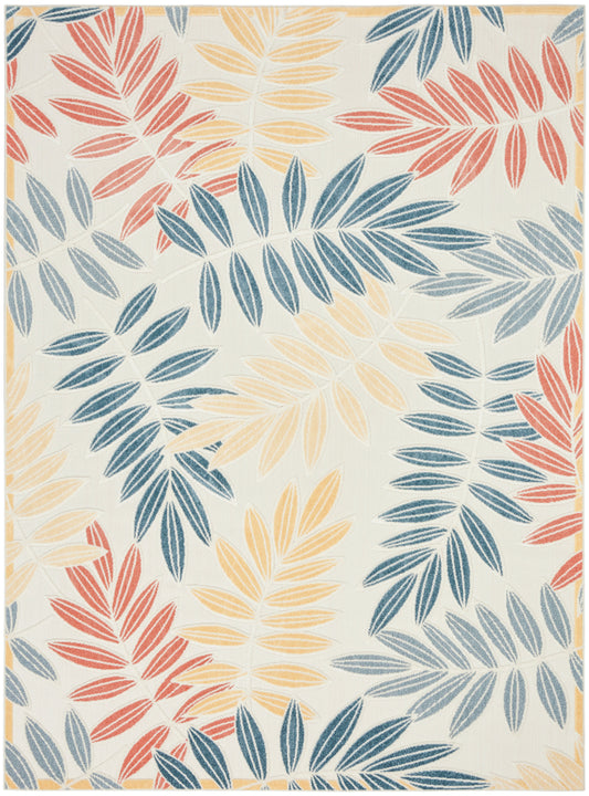 Nourison Aloha 9' x 12' Ivory Blue Modern Rug