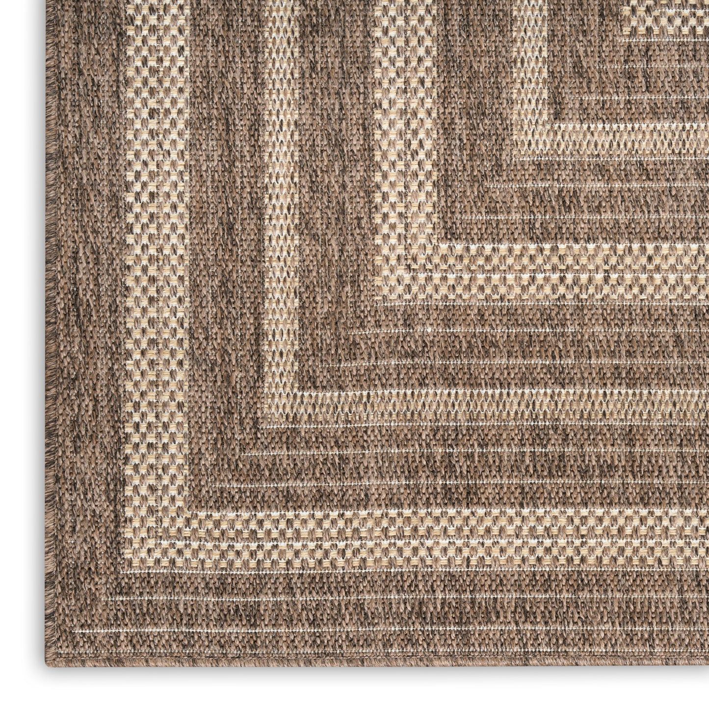 Nourison Tulum 5'3" x 7' Brown Outdoor Rug