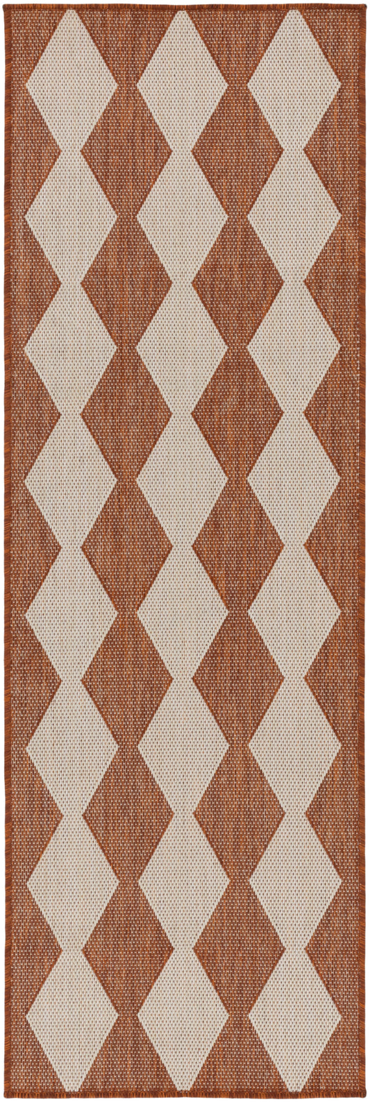 Nourison Positano 2' x 6' Terracotta Modern Rug