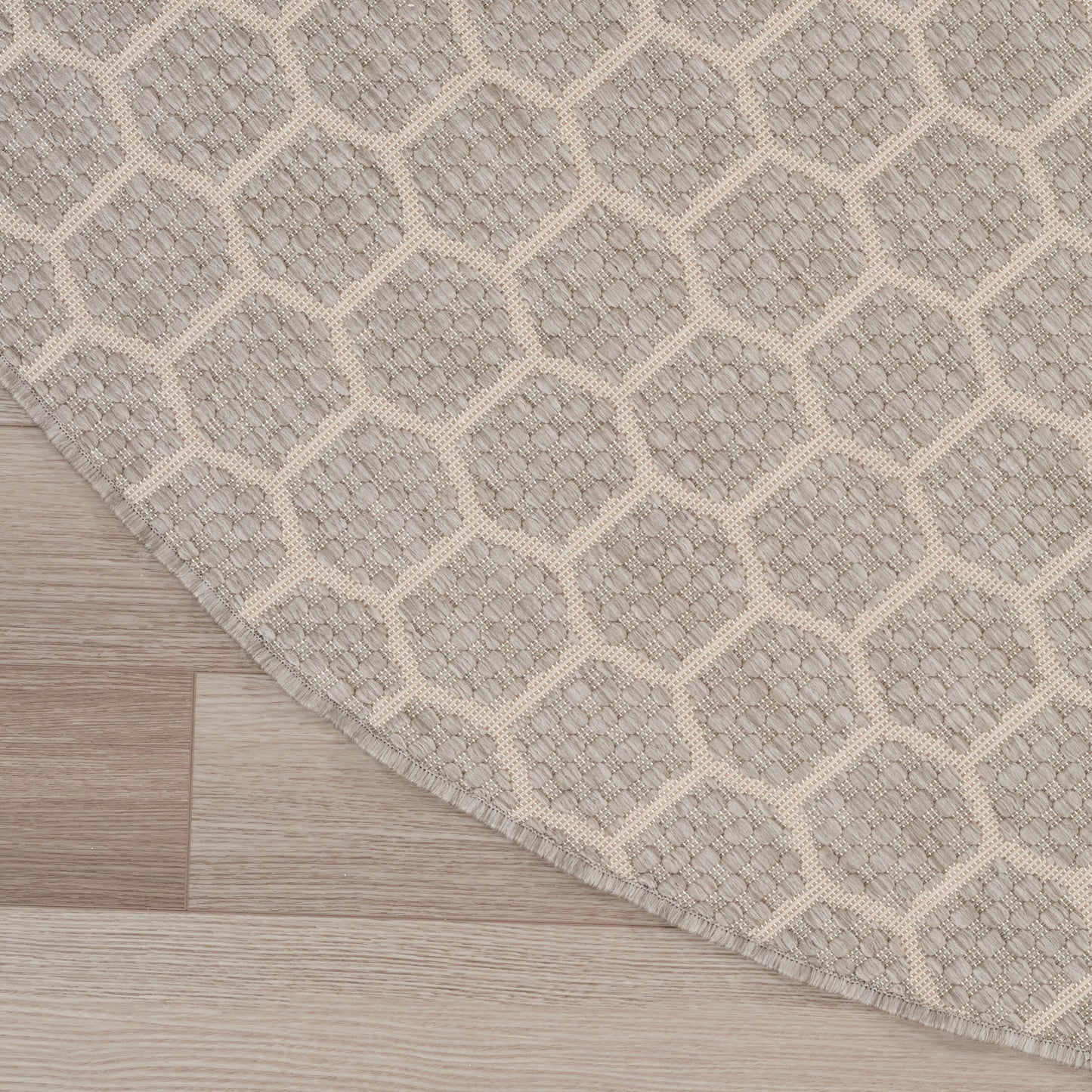 Nourison Twist Reversible 8' x Round Grey Modern Rug