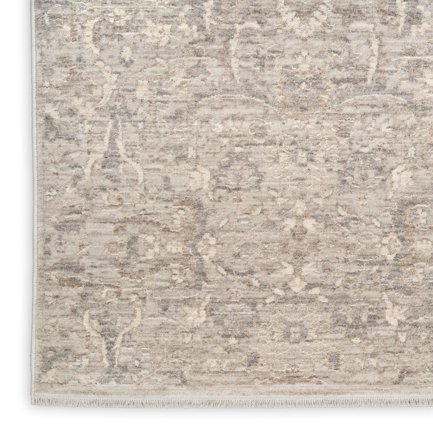 Nourison Shadows 2'2" x 12' Grey Vintage Indoor Rug
