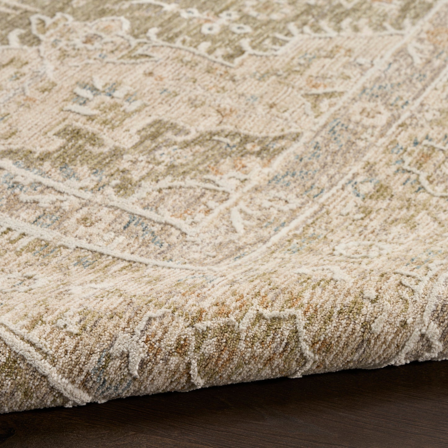 Nourison Retreat 5'3" x 7'6" Green Vintage Indoor Rug