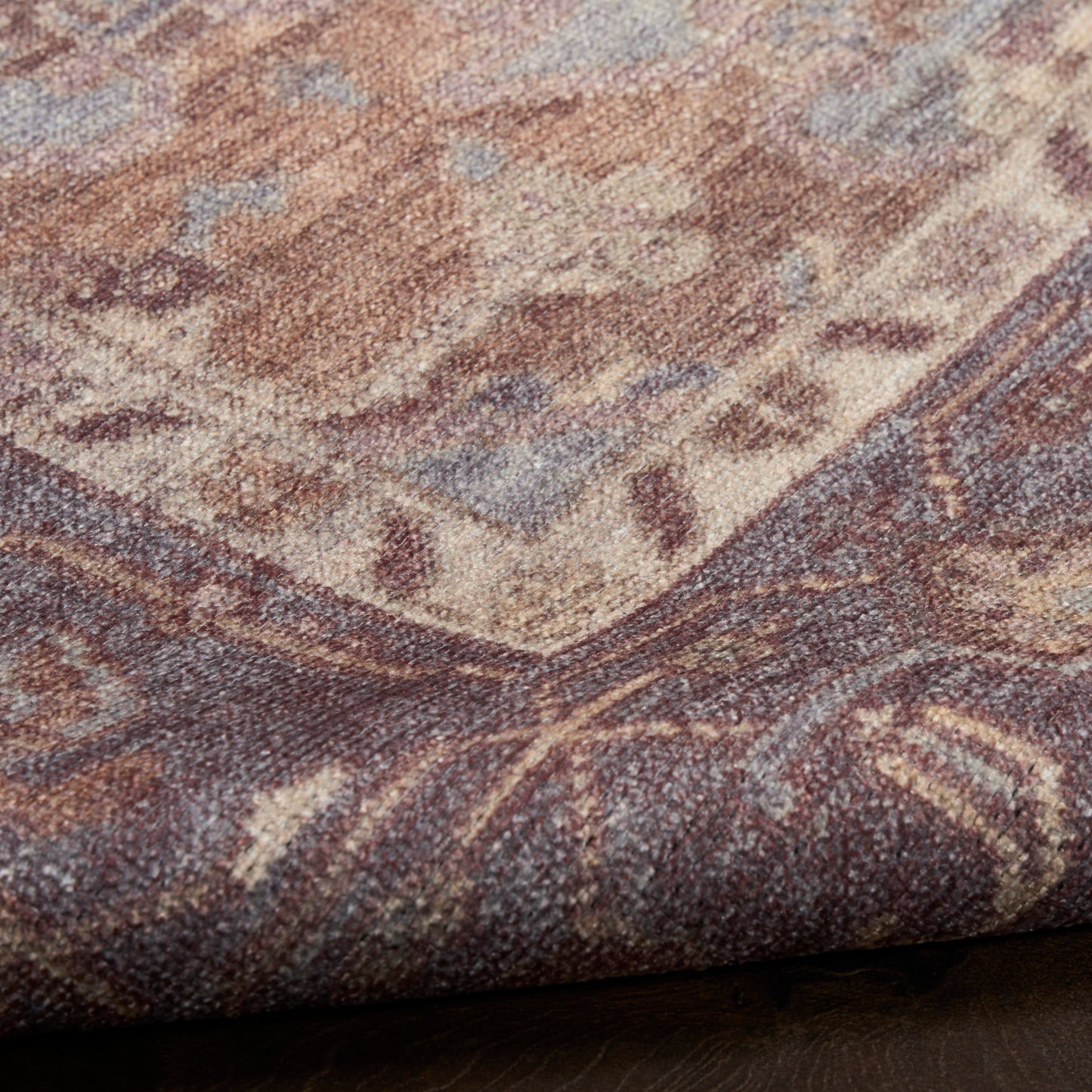 Nourison Vintage Washables 9'10" x 13'2" Ivory Purple Vintage Indoor Rug
