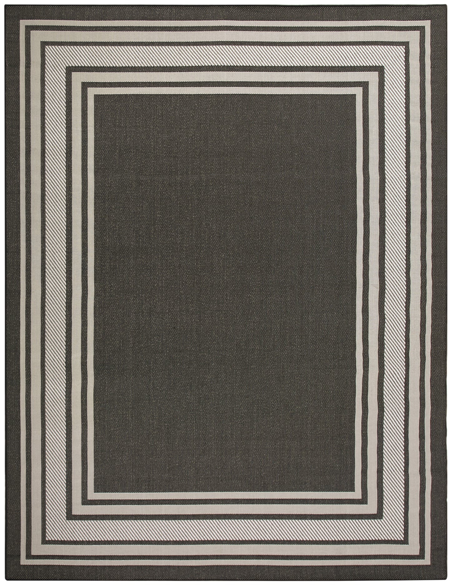 Nourison Horizon Indoor/Outdoor 9' x 12' Black Modern Rug