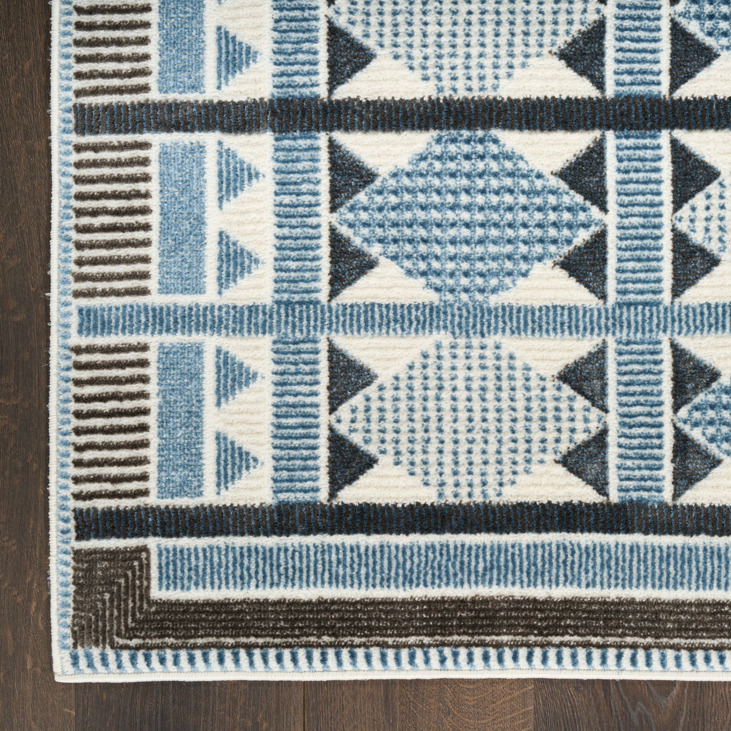 Nourison Nordic 5' x 7' Blue Modern Indoor Rug