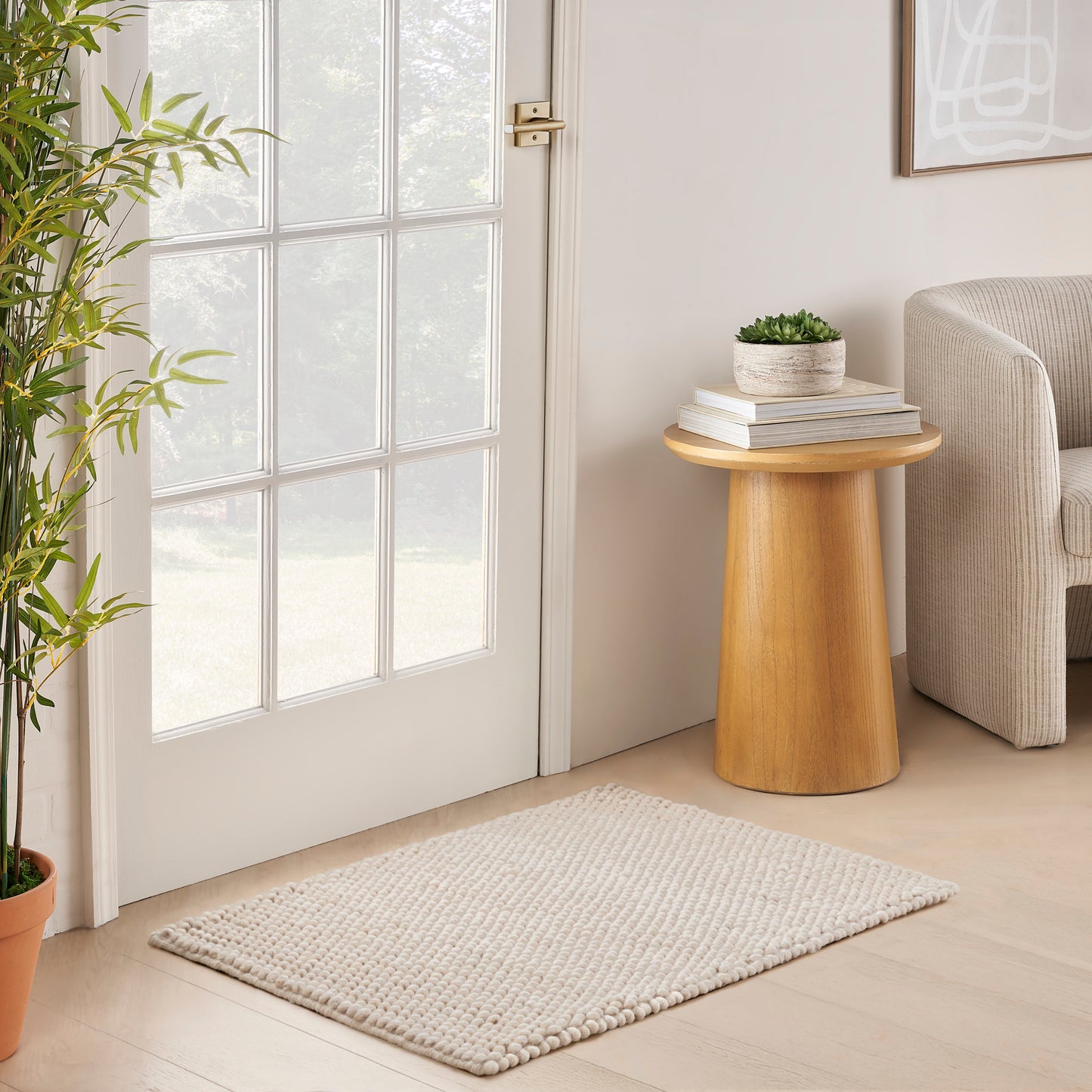 DKNY Pure Knots 2' x 3' Beige Modern Indoor Rug