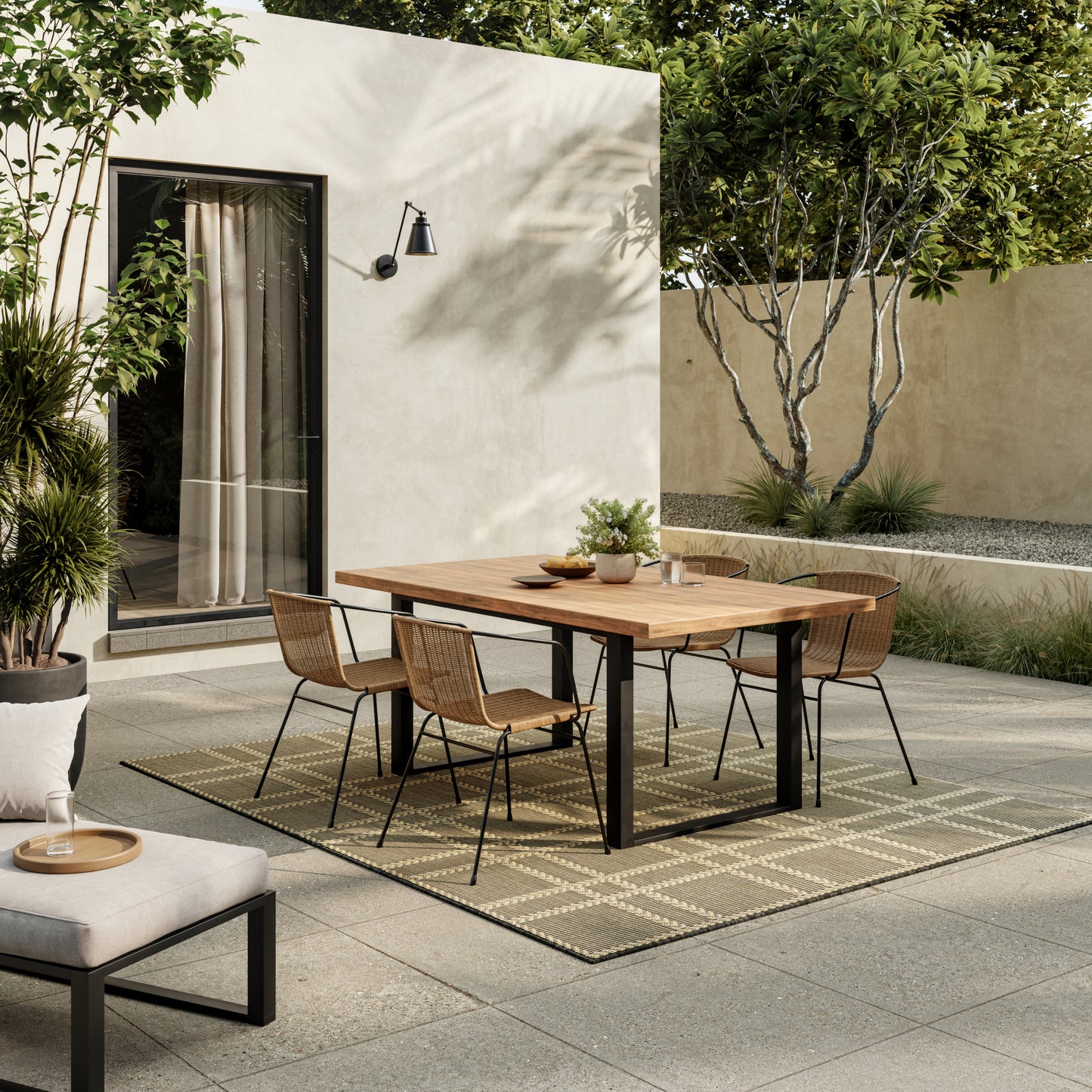 Nourison Horizon Indoor/Outdoor 4' x 6' Charcoal Modern Rug