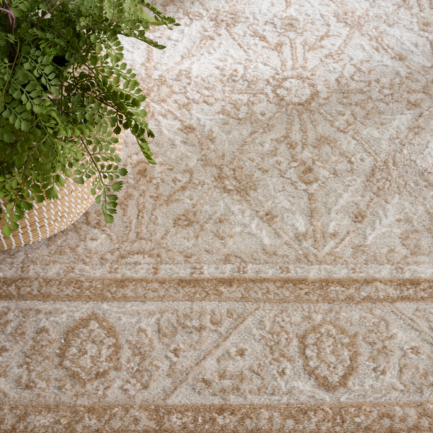 Nourison Dekor 4' x 6' Cream Beige Vintage Indoor Rug