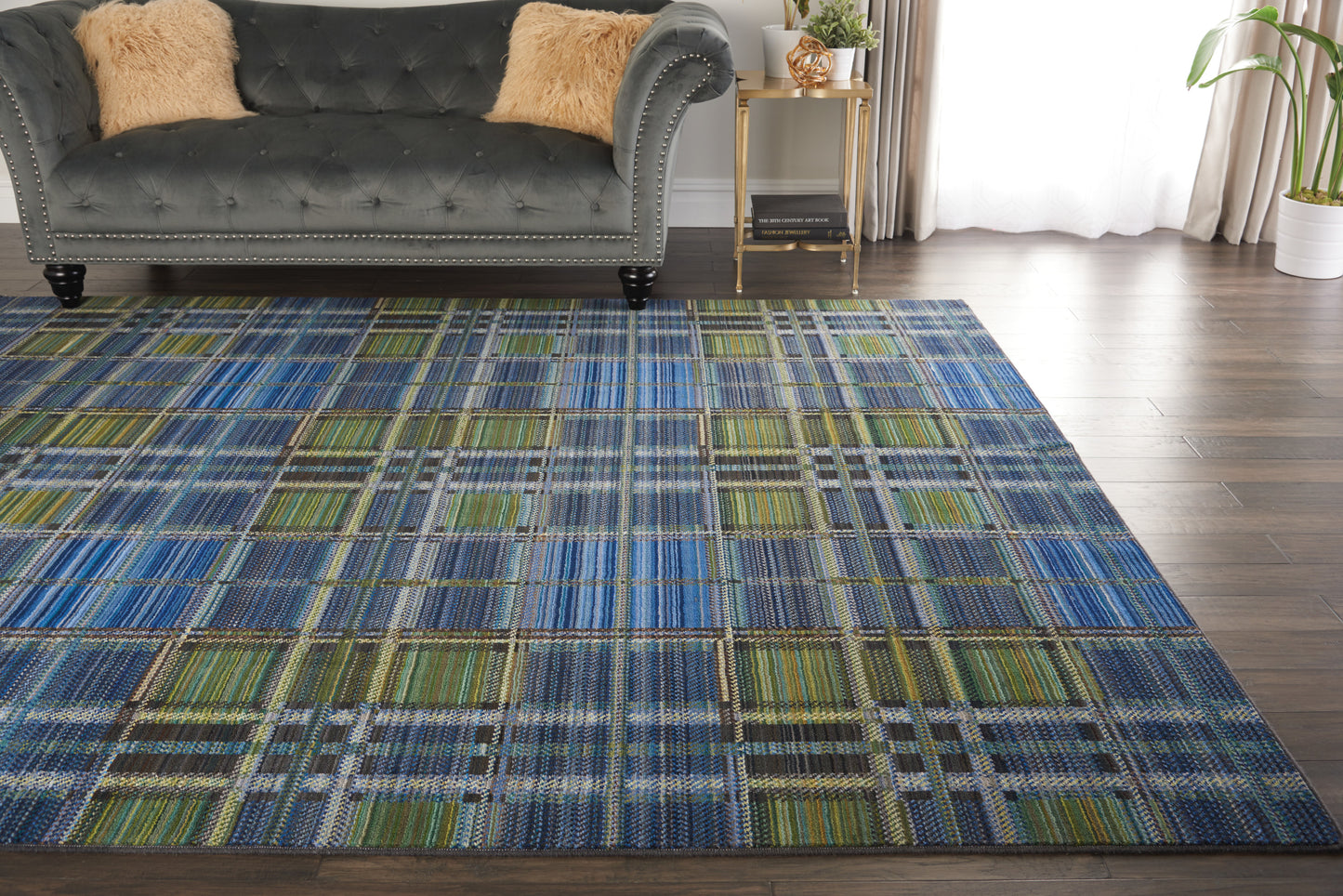 Portfolio Portfolio Scot Meacham Wood 8' x 10' Blue Green Indoor Rug