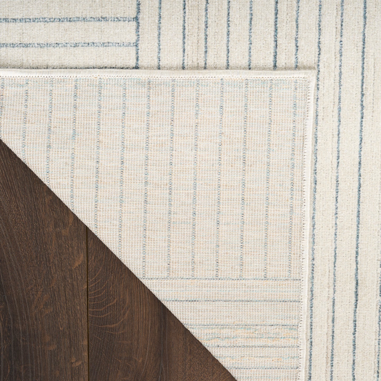 Nourison Washable Decor 7'10" x 10' Cream Blue Modern Indoor Rug