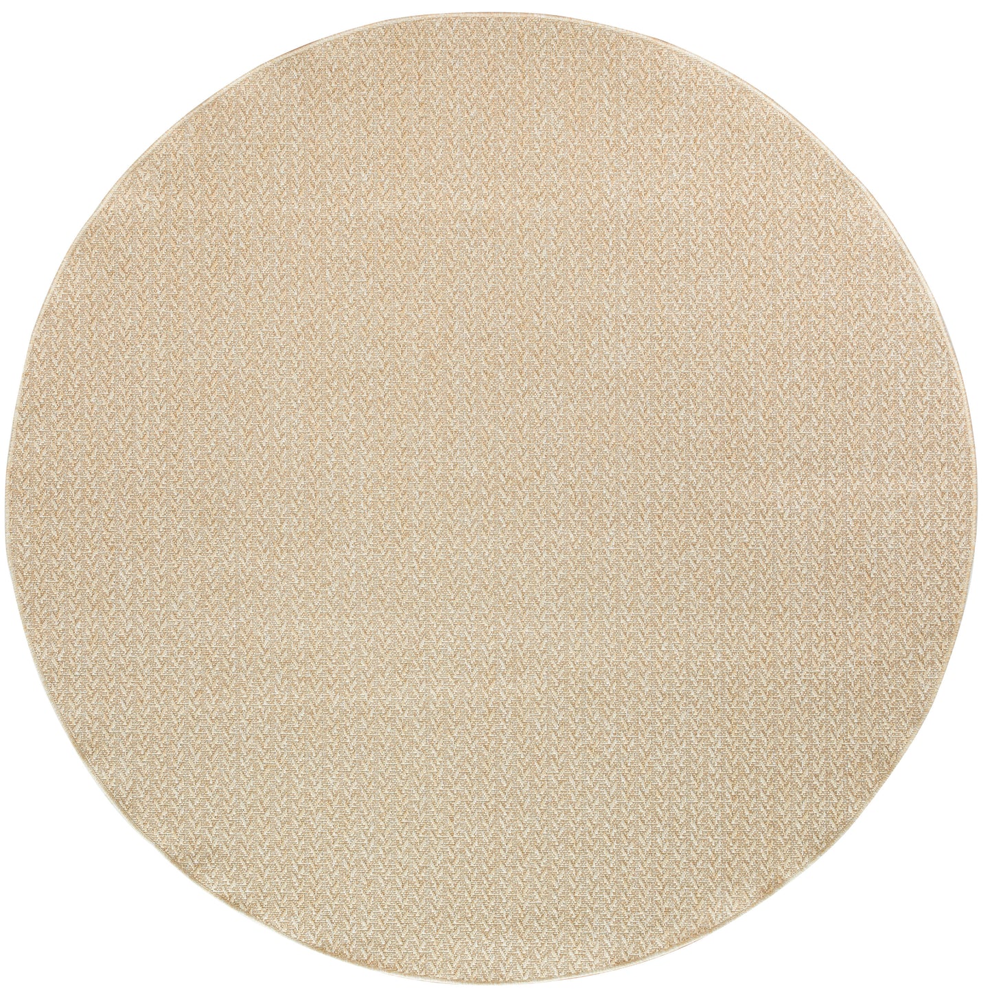 Nourison Tulum 8' x Round Cream Outdoor Rug