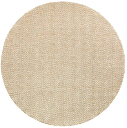 Nourison Tulum 8' x Round Cream Outdoor Rug