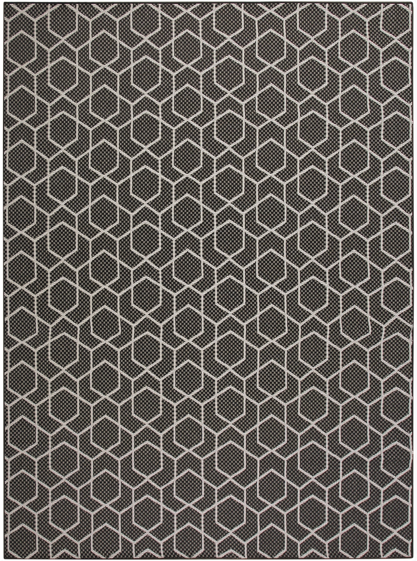 Nourison Horizon Indoor/Outdoor 9' x 12' Black Modern Rug