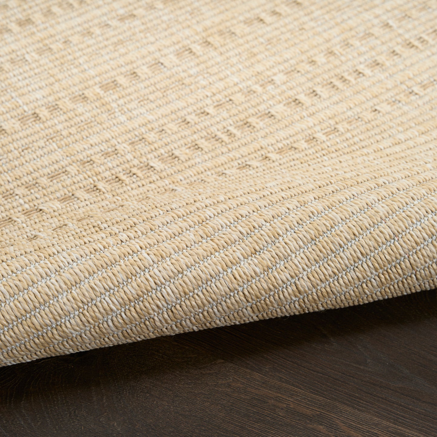 Nourison Tulum 8' x Round Cream Outdoor Rug