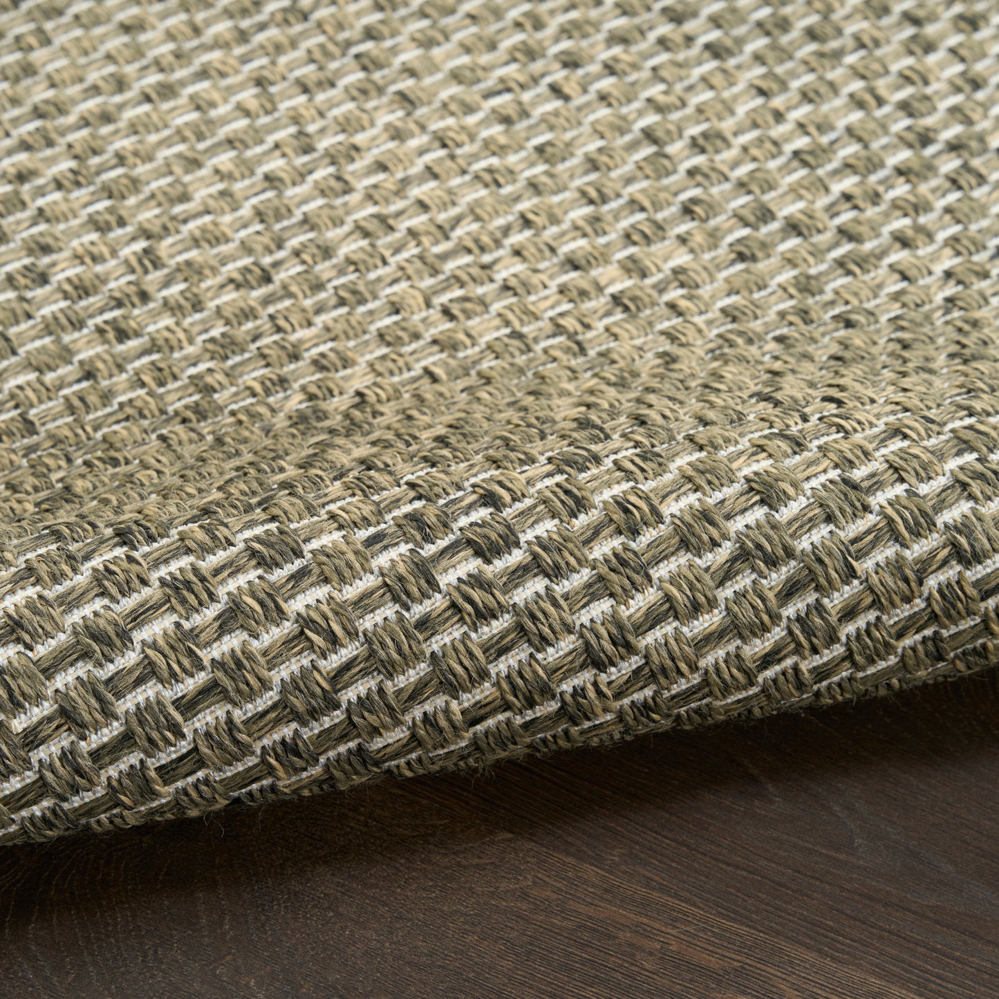 Nourison Tulum 2'2" x 8' Olive Outdoor Rug