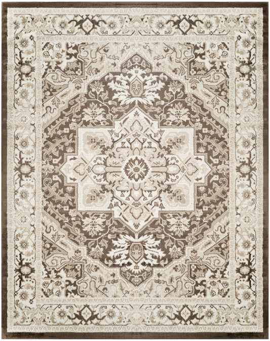 Nourison Dekor 7'10" x 9'10" Brown Ivory Vintage Indoor Rug