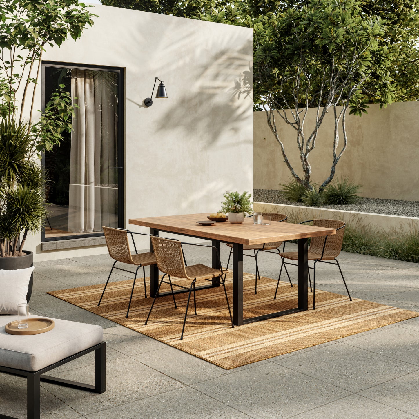 Nourison Horizon Indoor/Outdoor 4' x 6' Natural Modern Rug