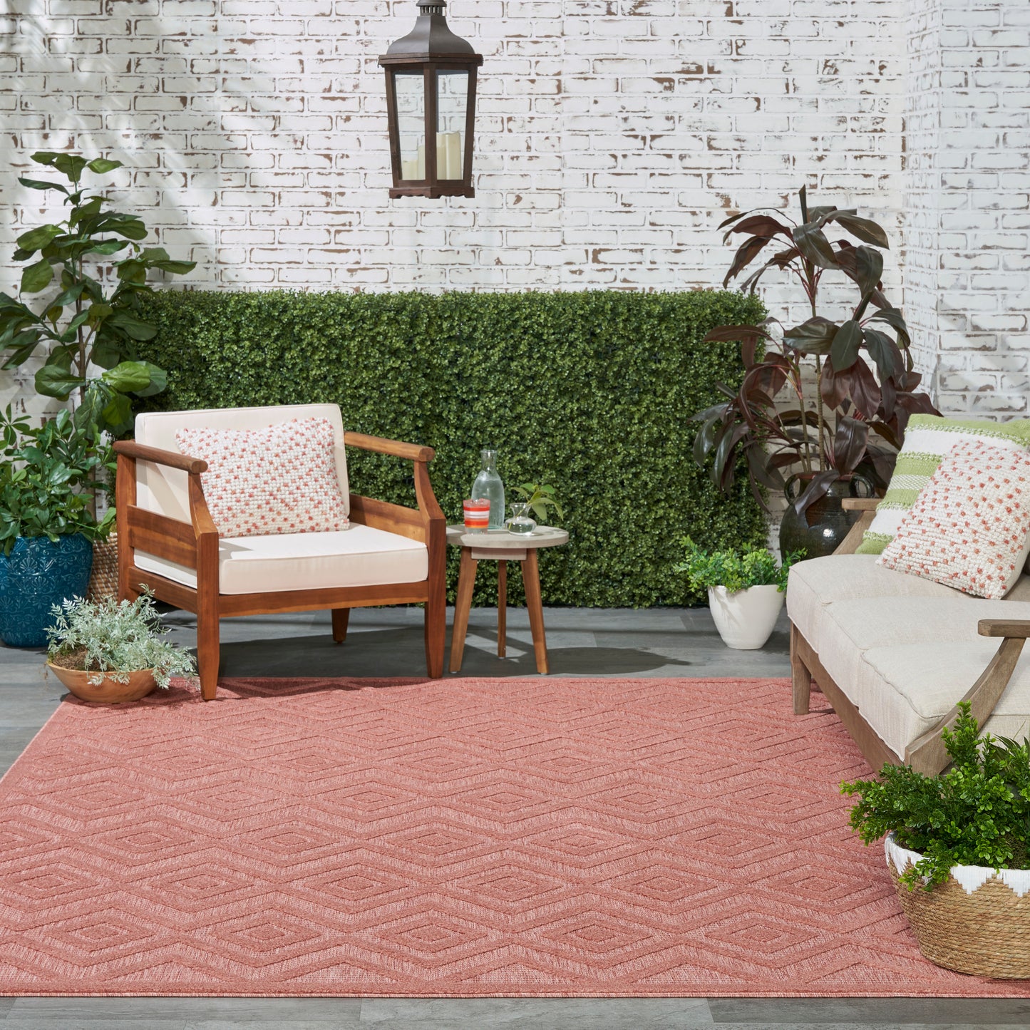 Nourison Versatile 9' x 12' Coral Orange Modern Rug