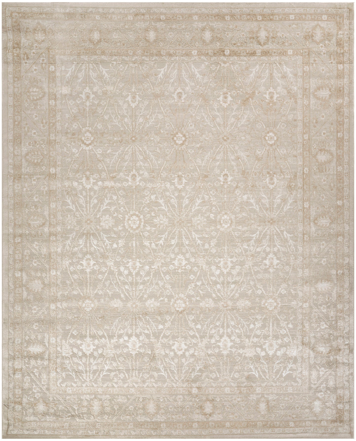 Nourison Dekor 7'10" x 9'10" Cream Beige Vintage Indoor Rug