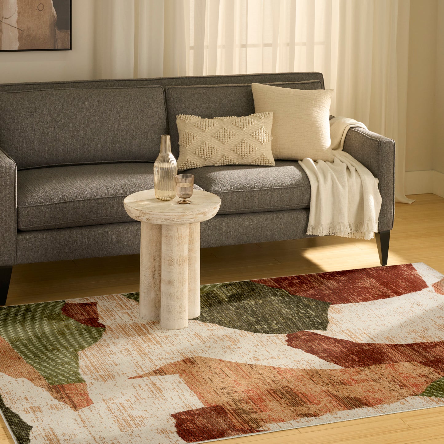Nourison Nordic 4' x 6' Beige Multi Modern Indoor Rug