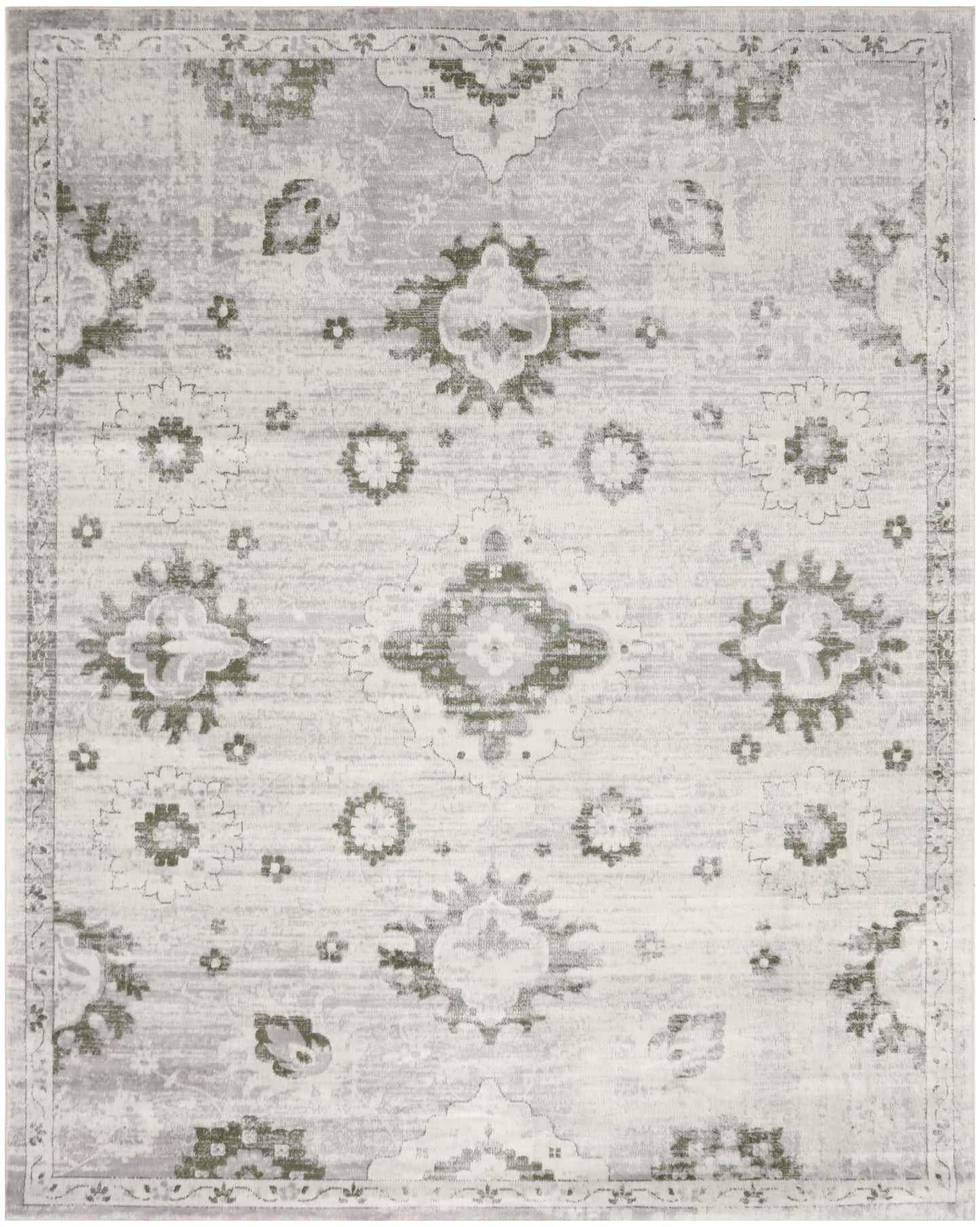 Nourison Astra Machine Washable 9' x 12' Ivory Vintage Indoor Rug