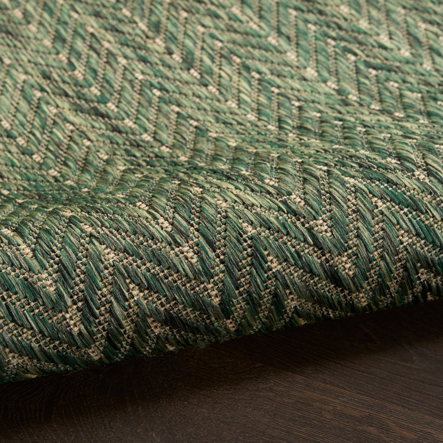 Nourison Horizon Indoor/Outdoor 10' x 14' Green Modern Rug