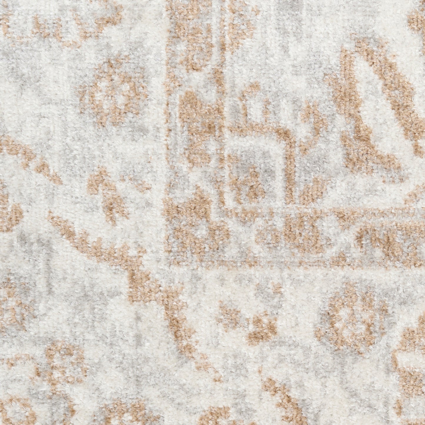 Nourison Astra Machine Washable 2' x 6' Grey Vintage Indoor Rug