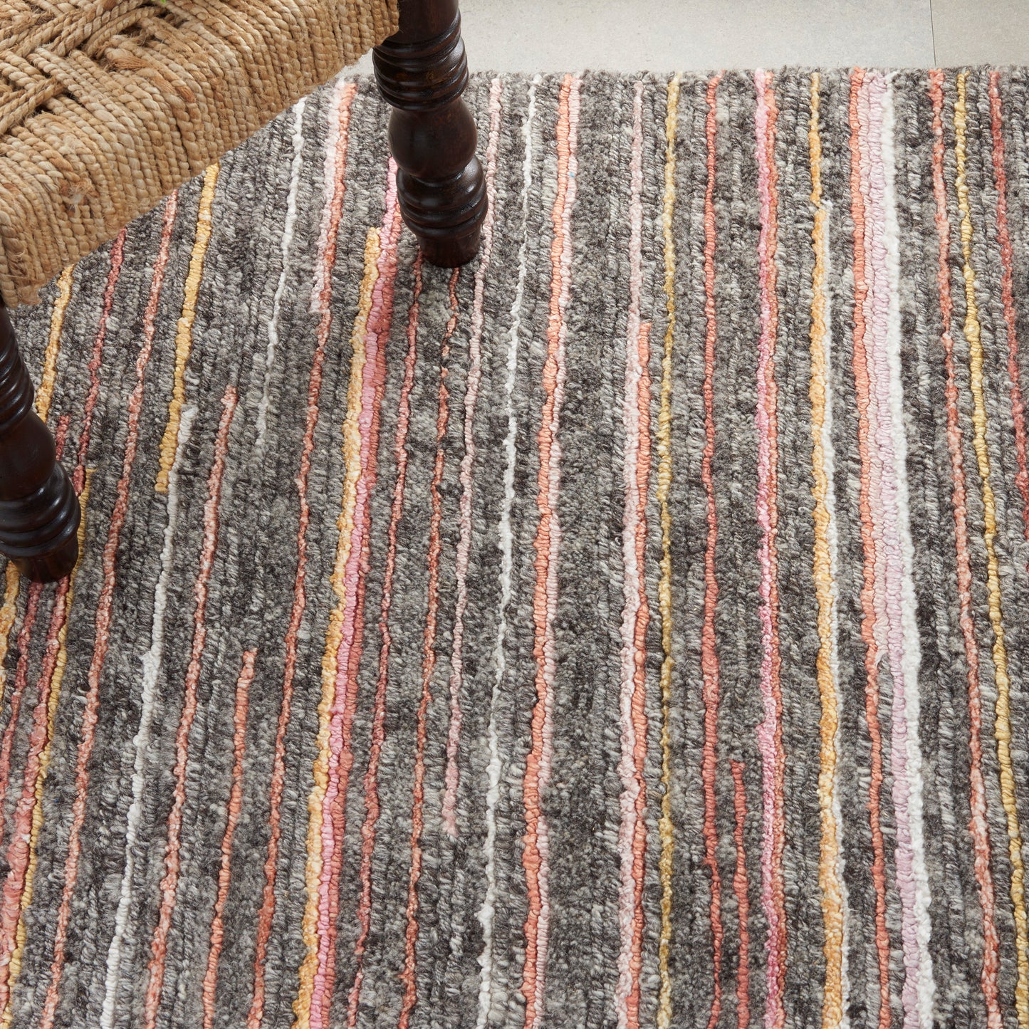 Nourison Plateau 2' x 3' Grey Flame Modern Indoor Rug