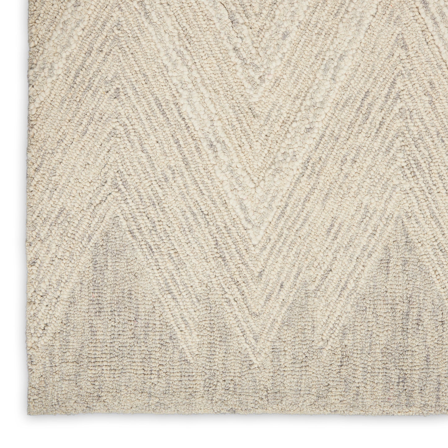 Nourison Interlock 8' x 10'6" Ivory/Grey Modern Indoor Rug