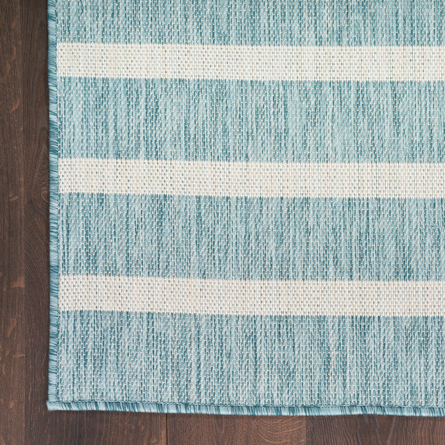 Nourison Positano 10' x 14' Aqua Ivory Modern Rug