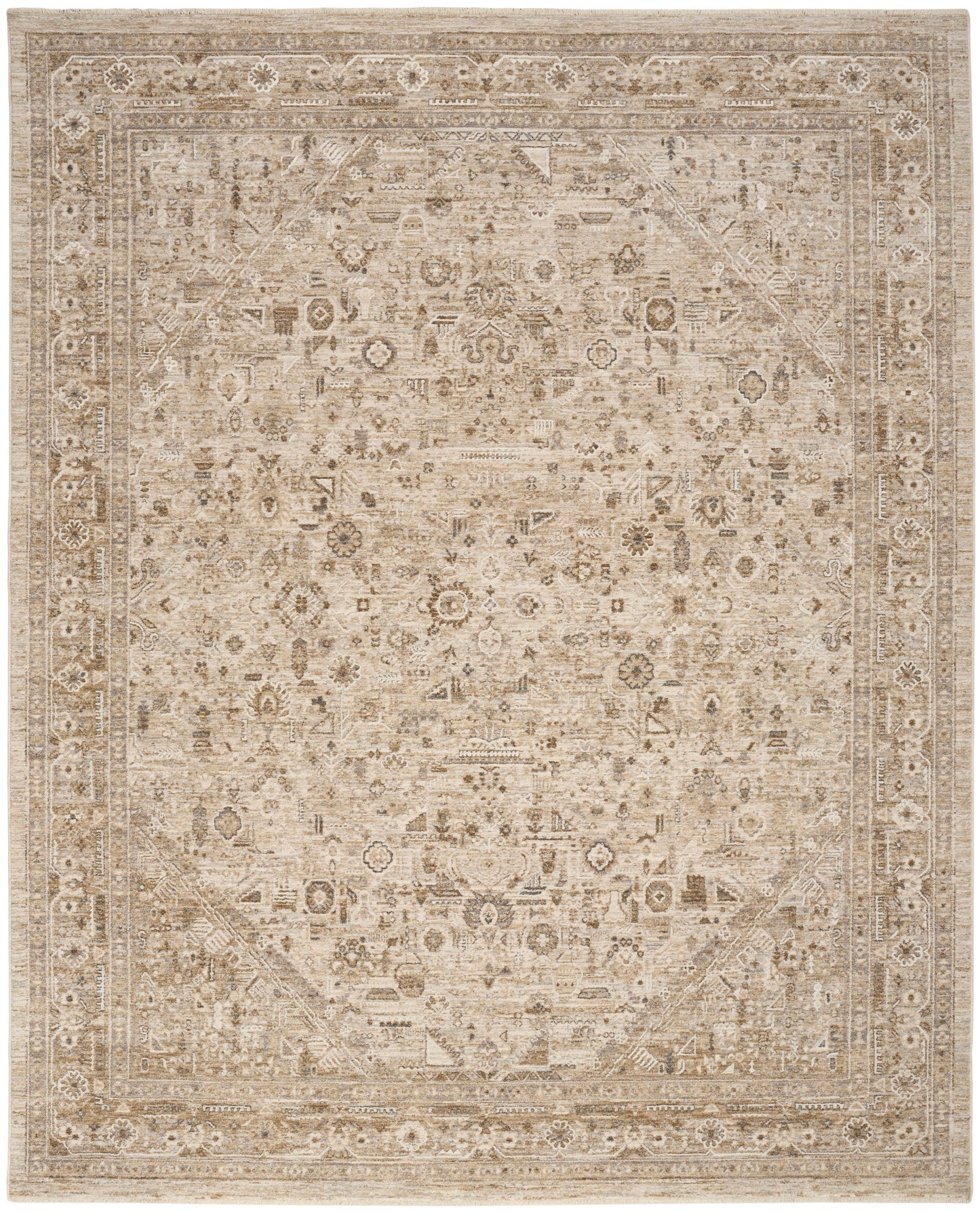 Nourison Retreat 7'10" x 10' Beige Vintage Indoor Rug