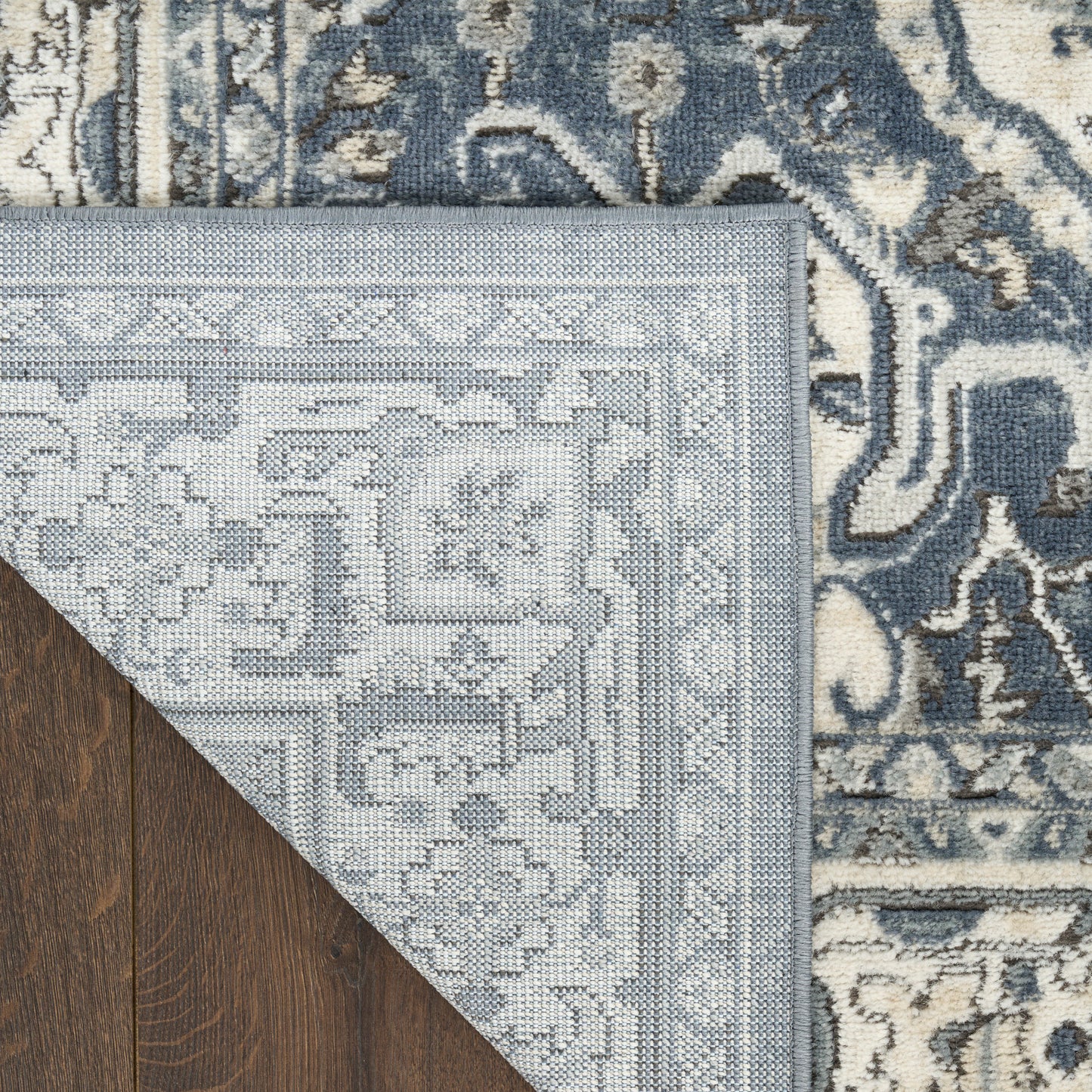 Nourison Quarry 2'2" x 10' Navy Ivory Vintage Indoor Rug