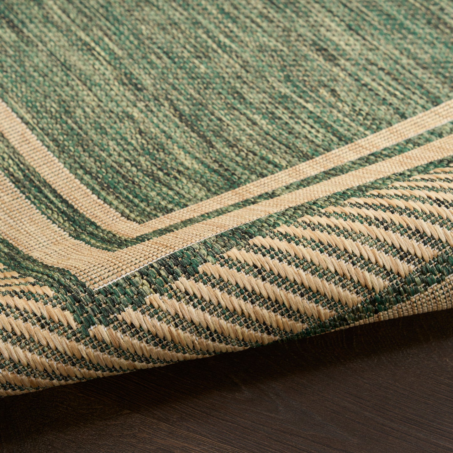 Nourison Horizon Indoor/Outdoor 5' x 7' Green Modern Rug