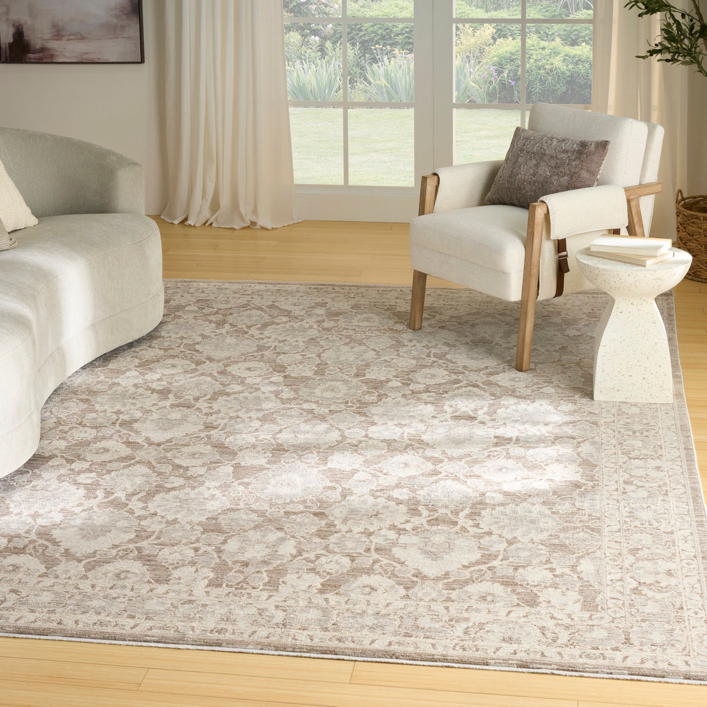 Nourison Shadows 10' x 13' Ivory Mocha Vintage Indoor Rug