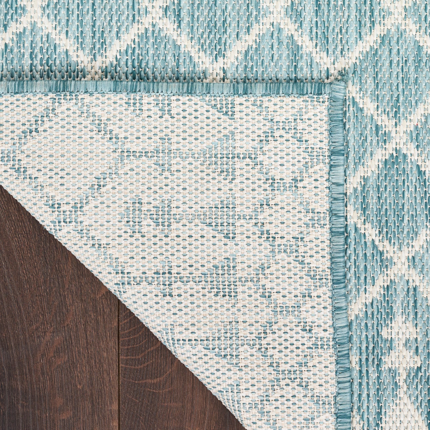 Nourison Positano 2'2" x 10' Aqua Modern Rug