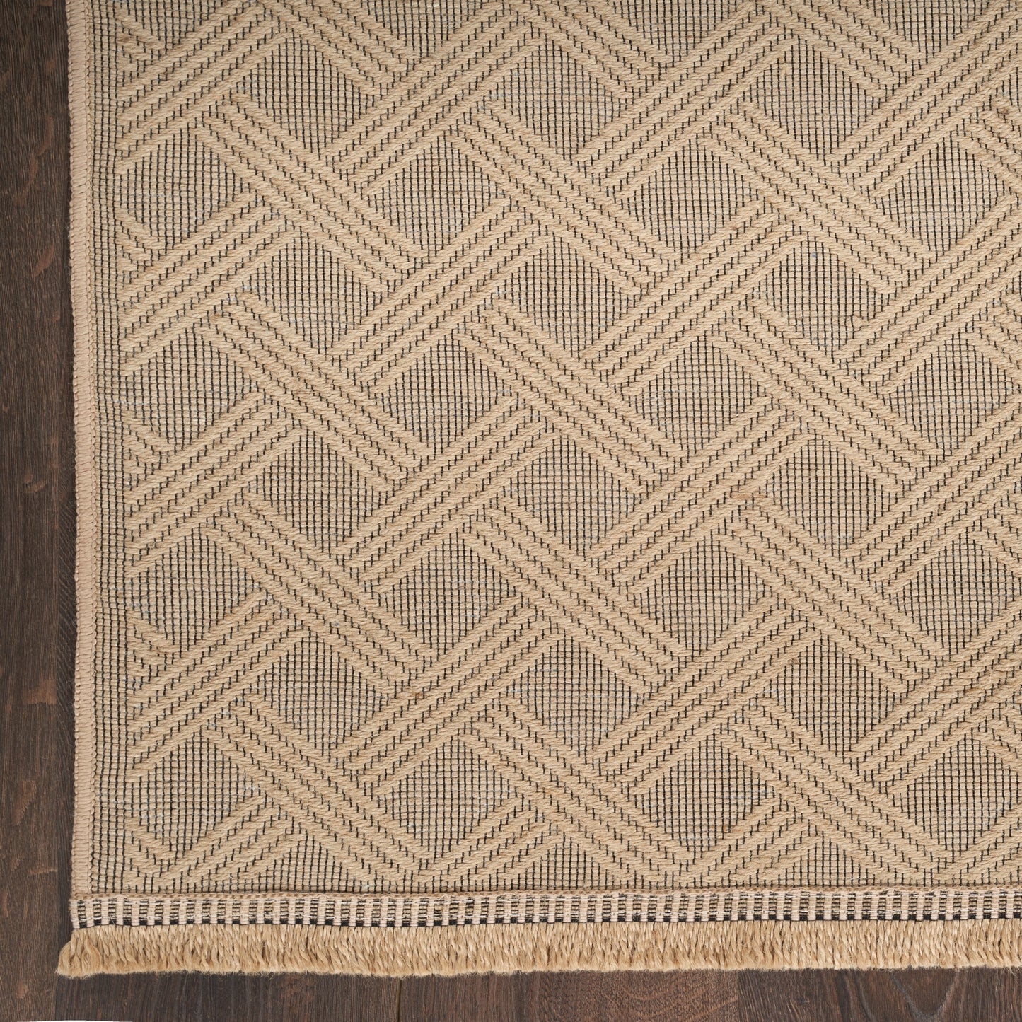 Nourison Washable Jute 7'10" x 9'10" Natural Modern Indoor Rug