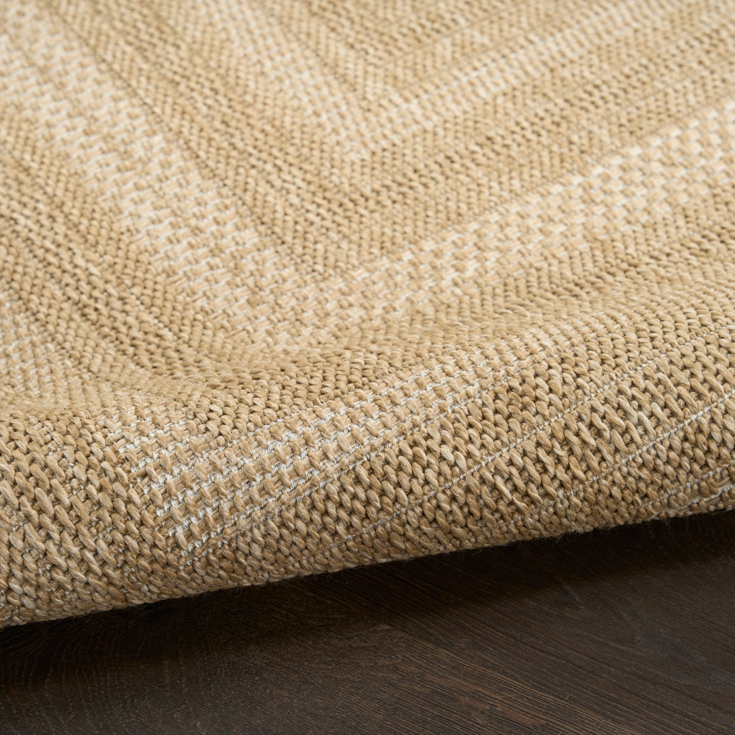 Nourison Tulum 2'2" x 10' Taupe Ivory Outdoor Rug