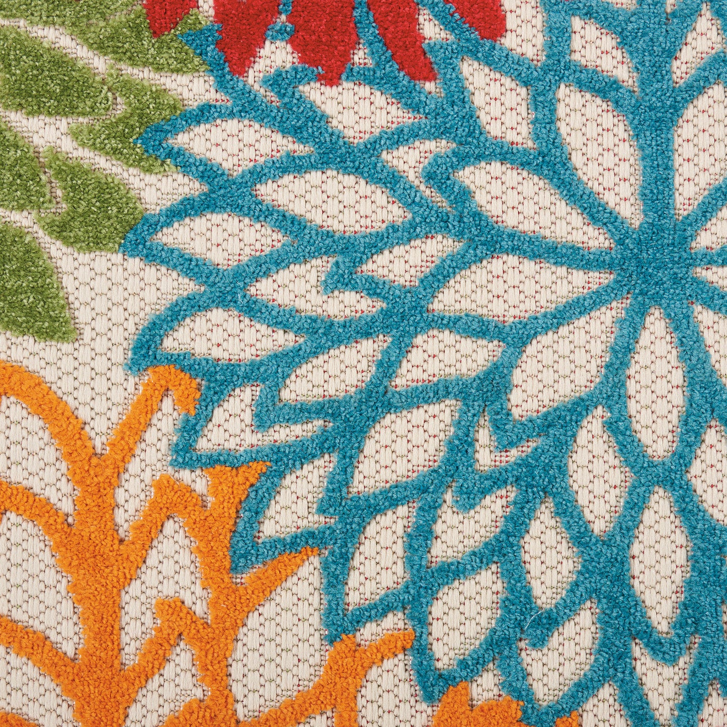 Nourison Aloha 2'3" x 8' Green Tropical Rug