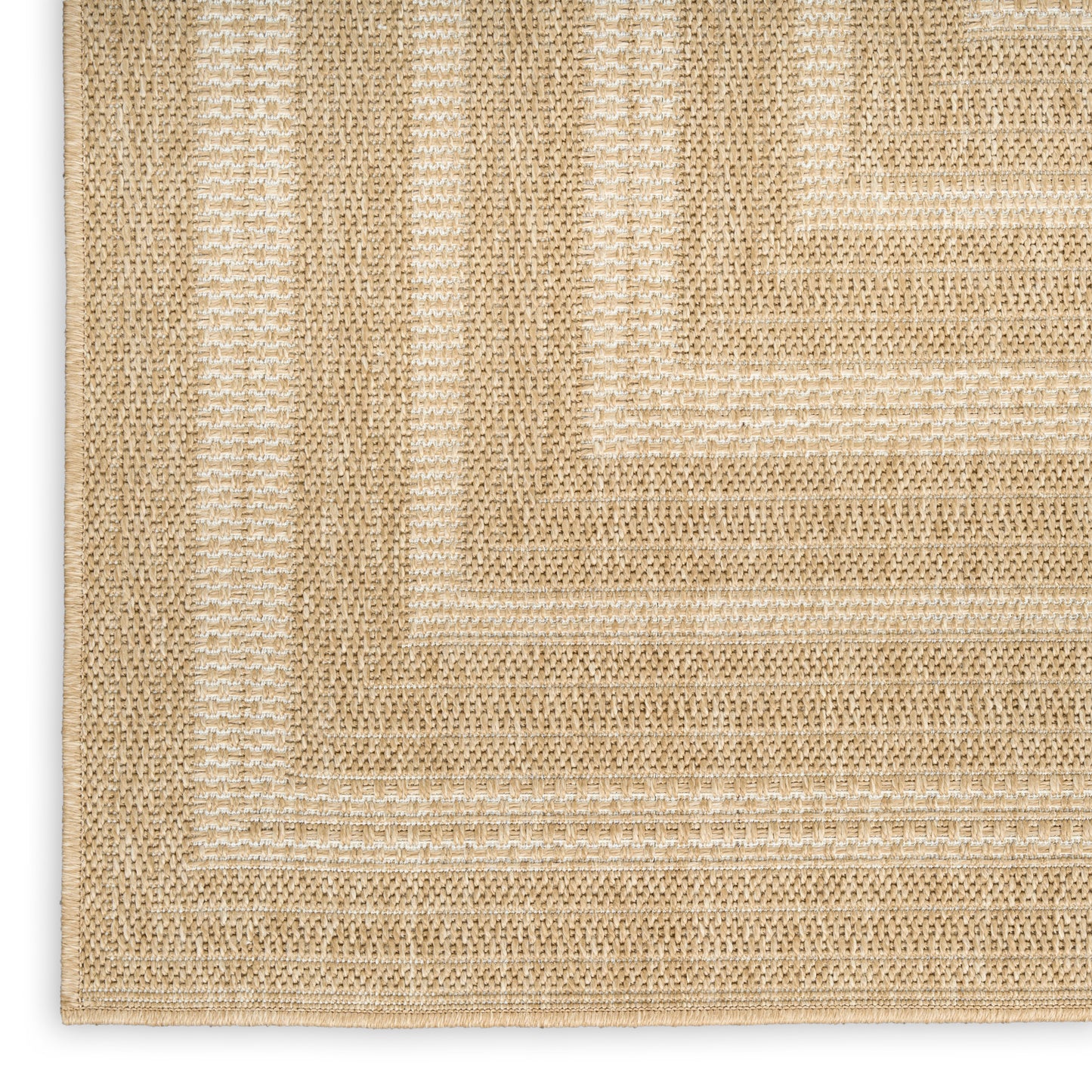 Nourison Tulum 2'2" x 10' Taupe Ivory Outdoor Rug