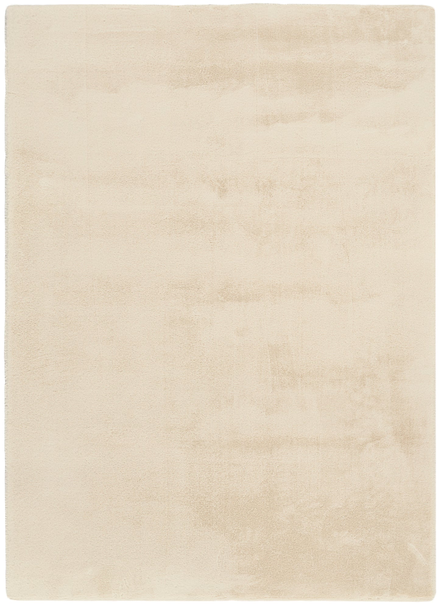 Nourison Soft Plush Rabbit Fur 5' x 7' Beige Contemporary Indoor Rug