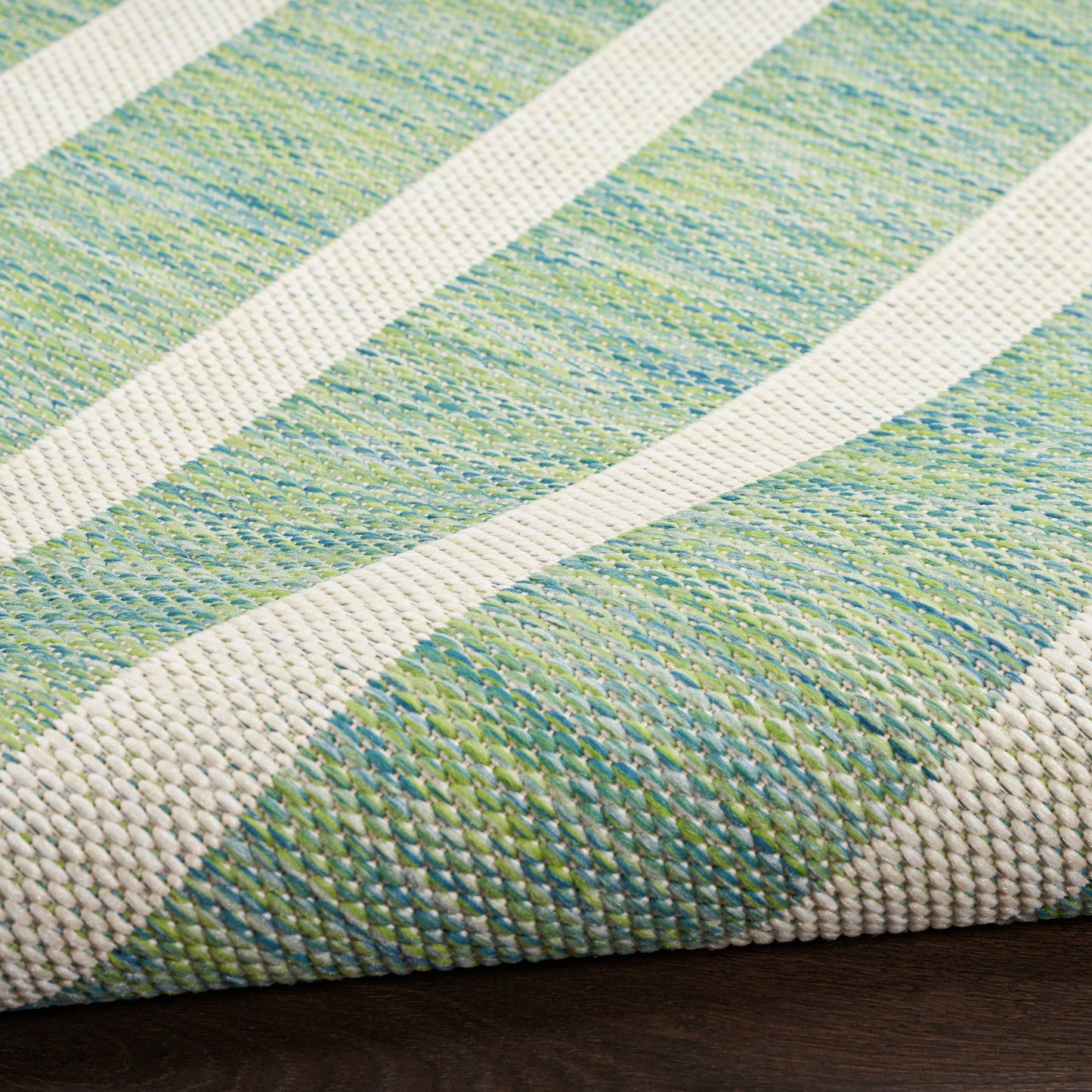 Nourison Positano 2' x 6' Blue Green Ivory Modern Rug
