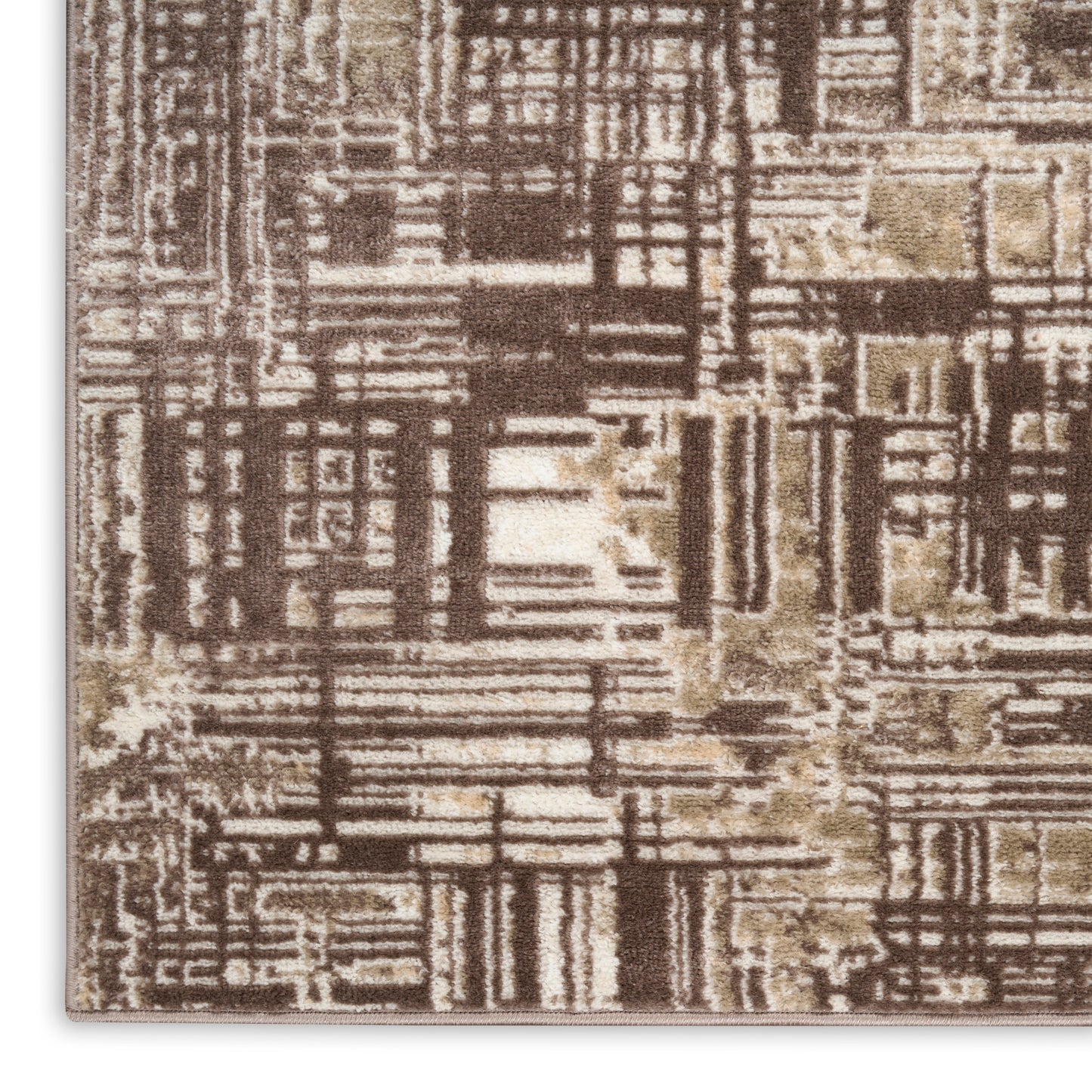 Nourison Dekor 7'10" x 9'10" Brown Modern Indoor Rug